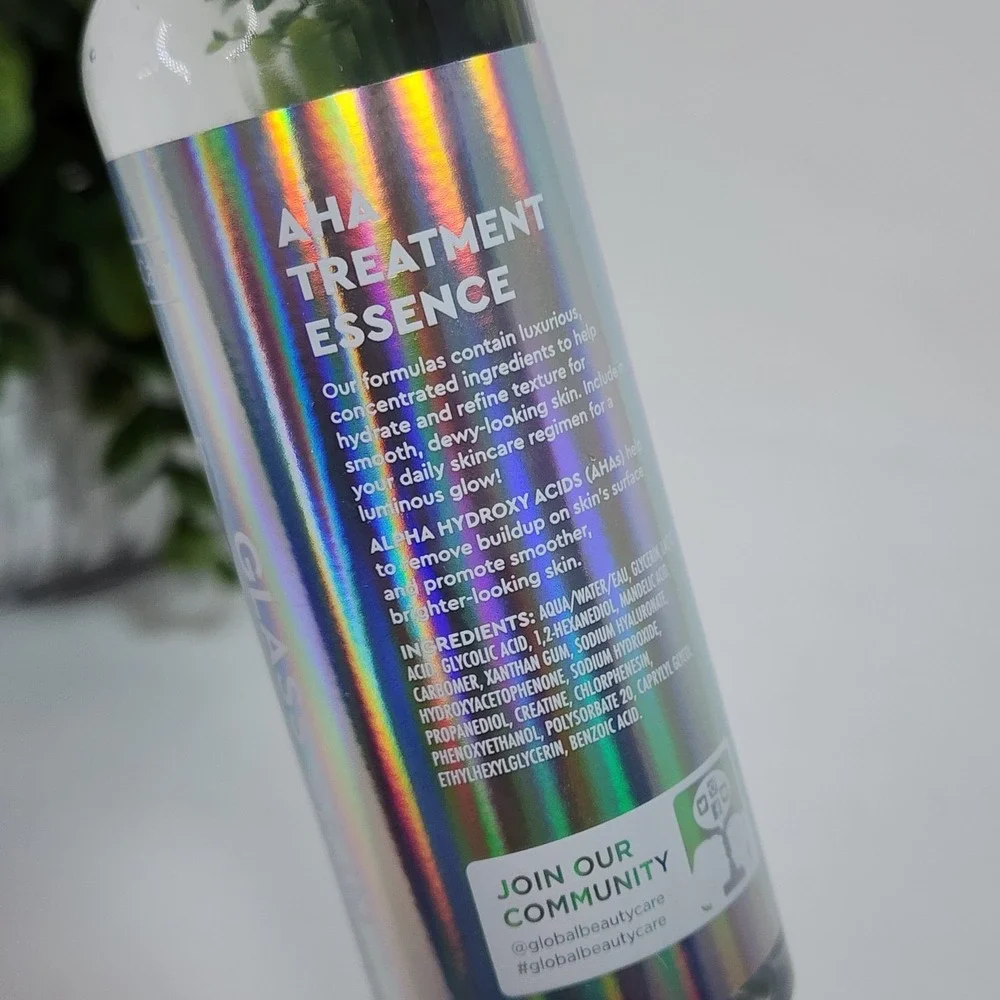 Global Beauty Care AHA Treatment Essence Glass Skin Brightening Smooth Dewy